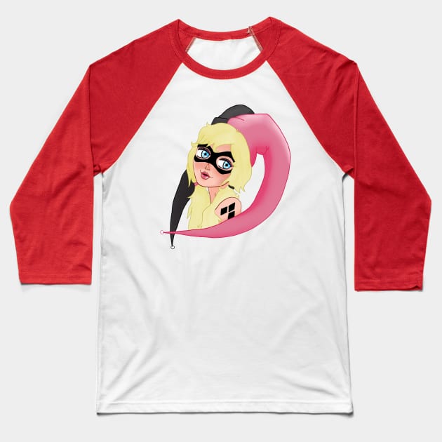 Quinn The Funny Queen Baseball T-Shirt by deadlydarlingKV